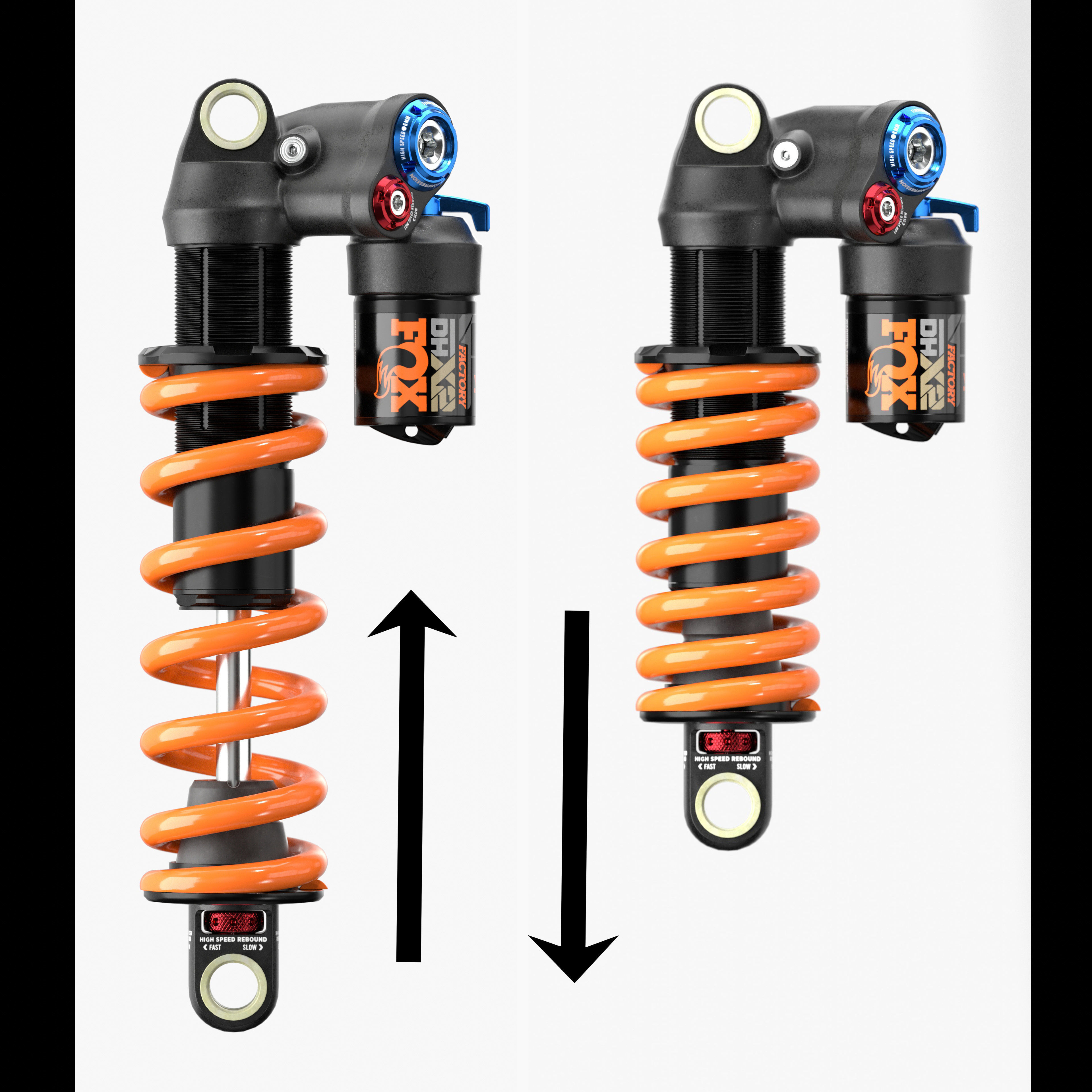 3D model FOX DHX2 coil shock VR / AR / lowpoly CGTrader