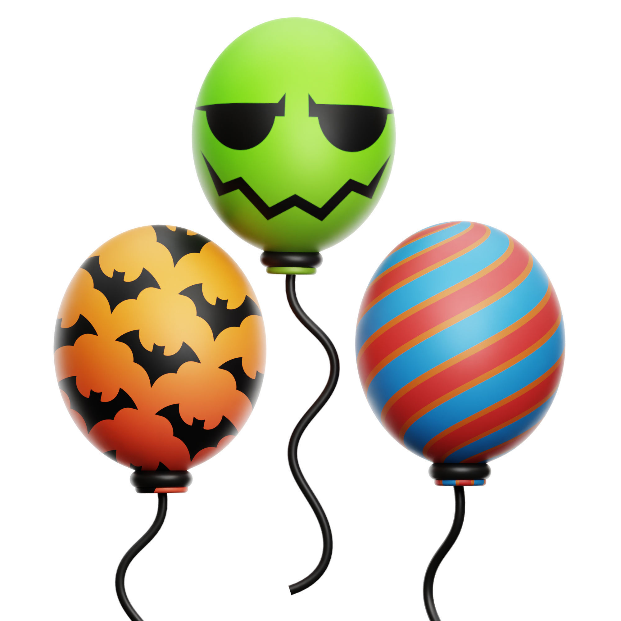 3D model Scary Balloons 3D Icon VR / AR / low-poly | CGTrader