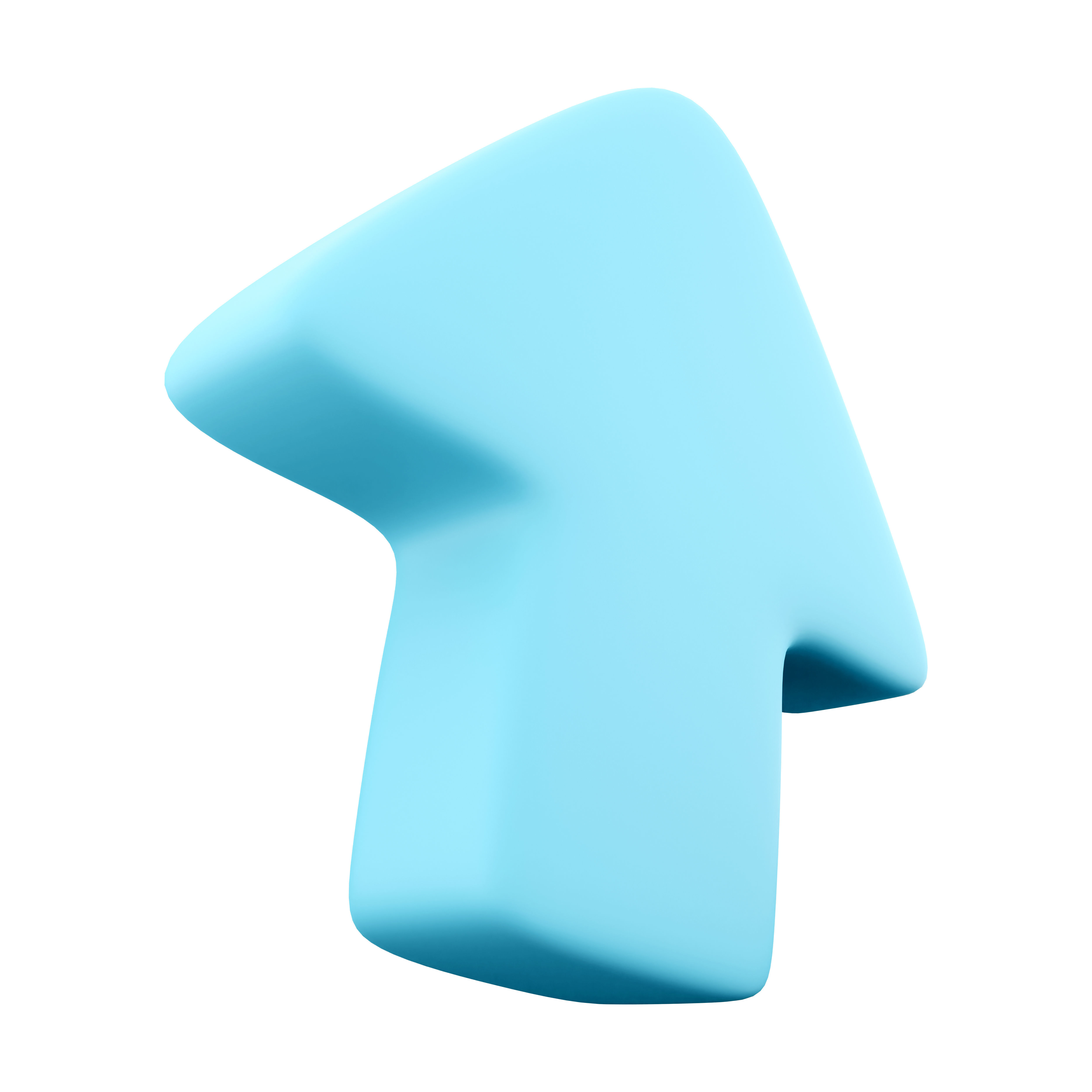 3d blue line cursor cartoon icon 3D model | CGTrader