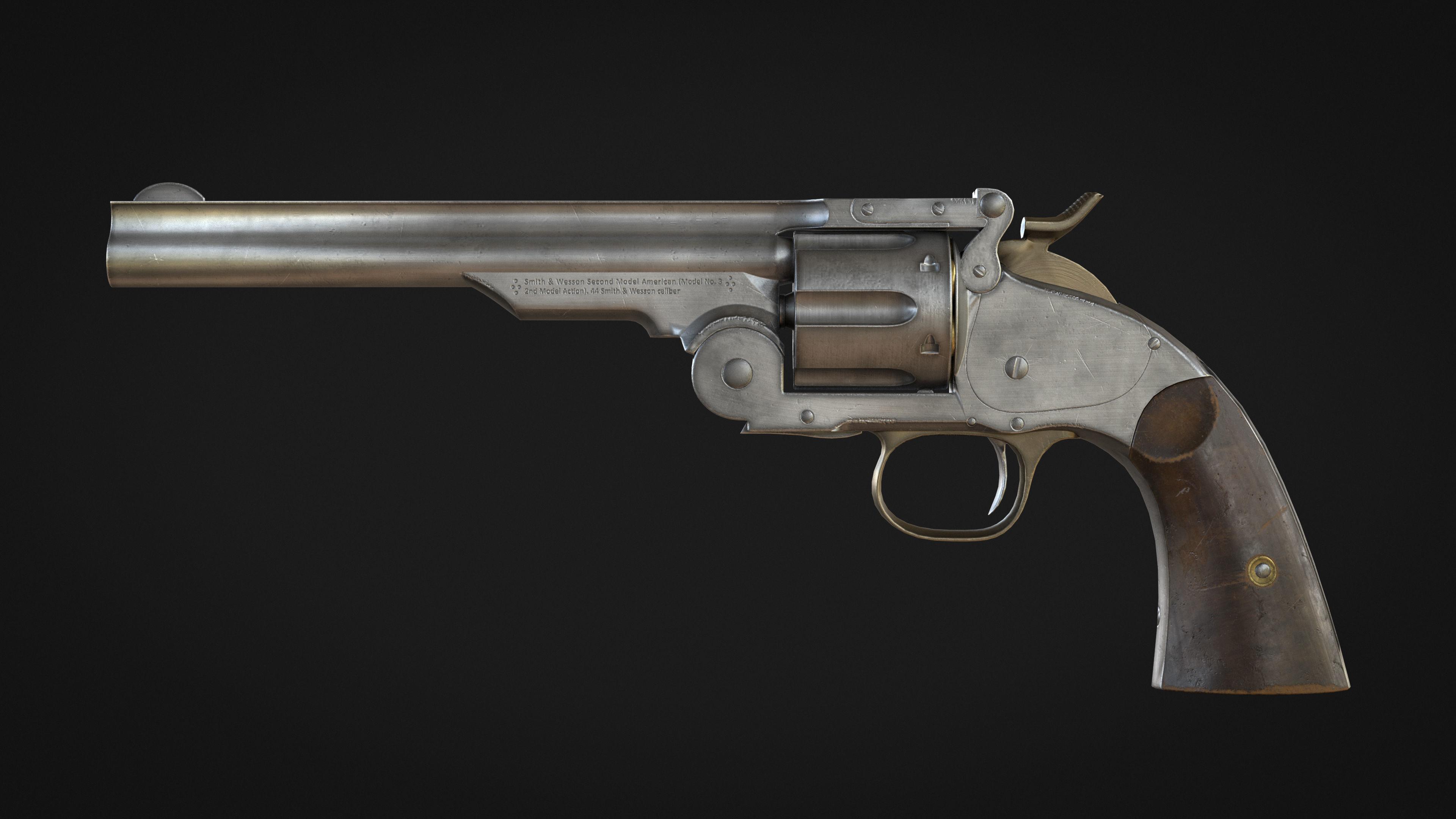 3D model Schofield Revolver VR / AR / low poly CGTrader