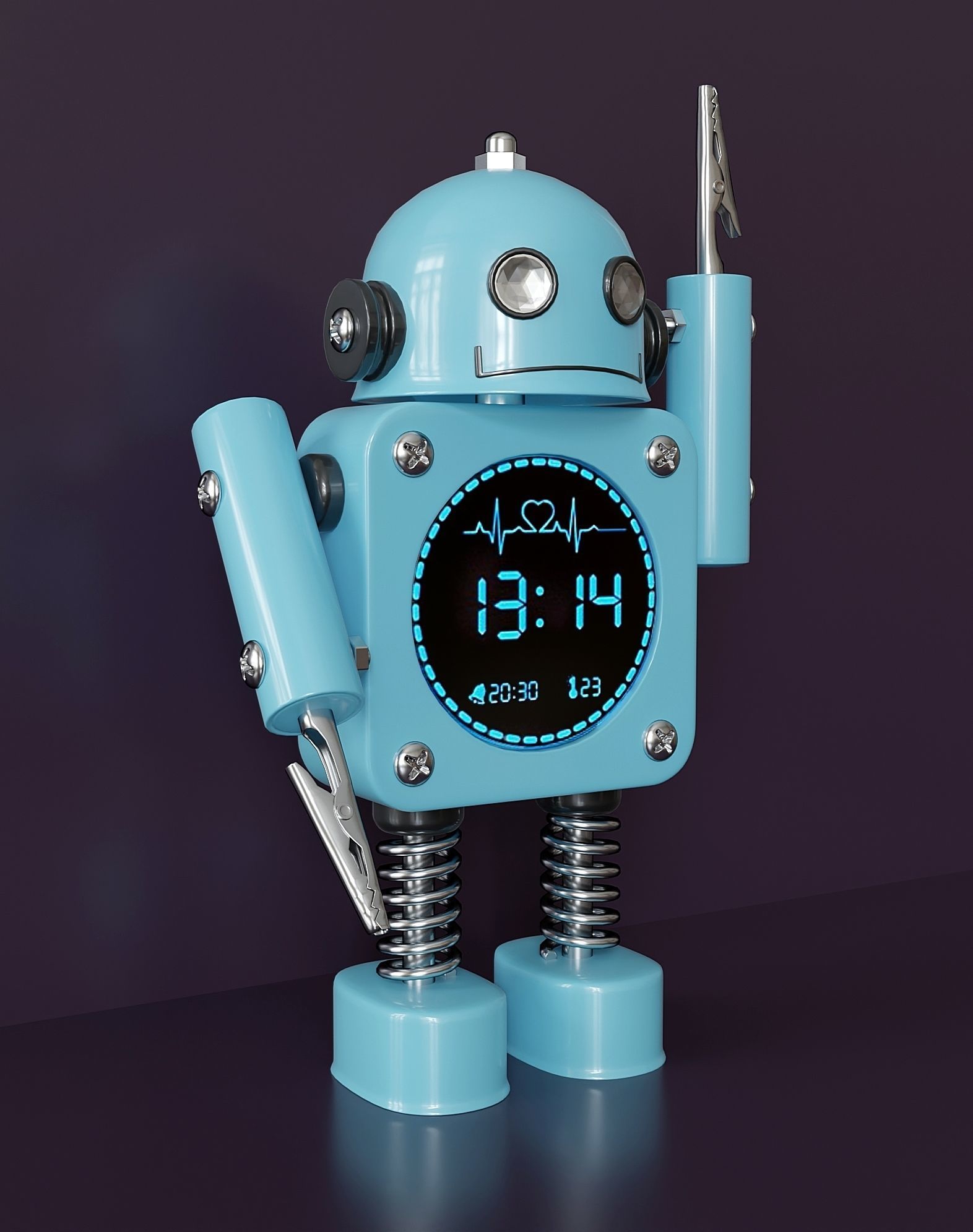 Childrens desktop smart alarm clock 3D model | CGTrader