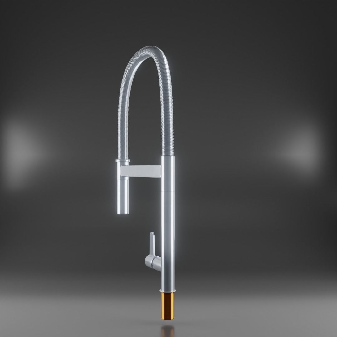 3D model Water Faucet Tap Hand Shower Hose Realistic VR / AR