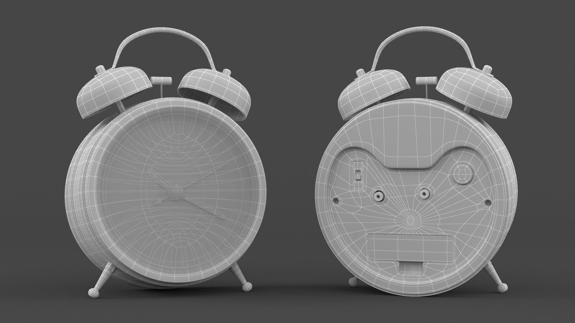 Analog Alarm Clock 3D model CGTrader
