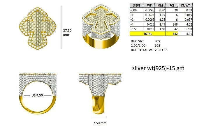 cross ring 3D model 3D printable | CGTrader