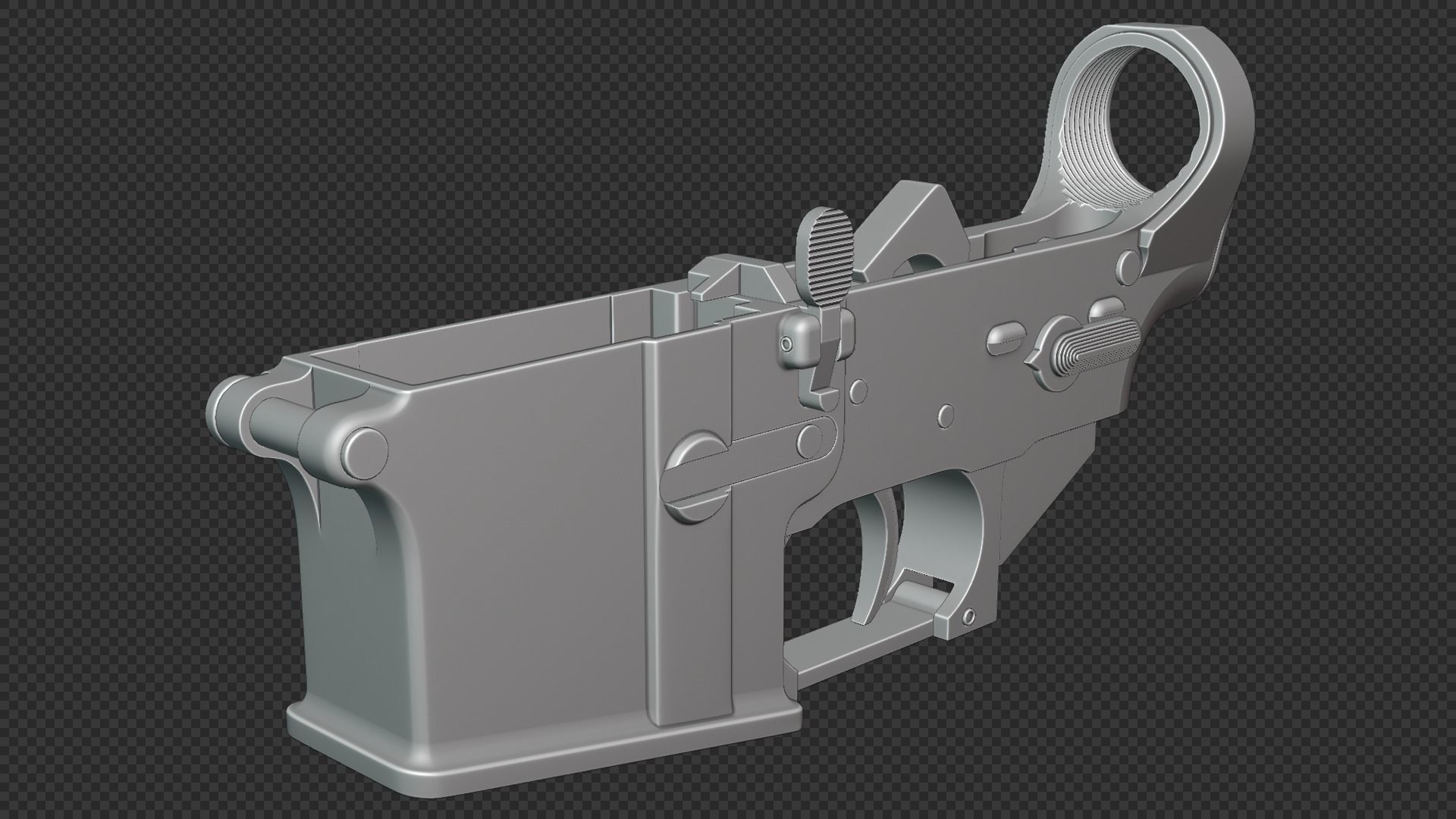 3D model AR-15 Lower Receiver VR / AR / low-poly | CGTrader