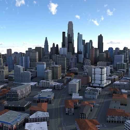 3D Model City 77 VR / AR / Low-Poly | CGTrader