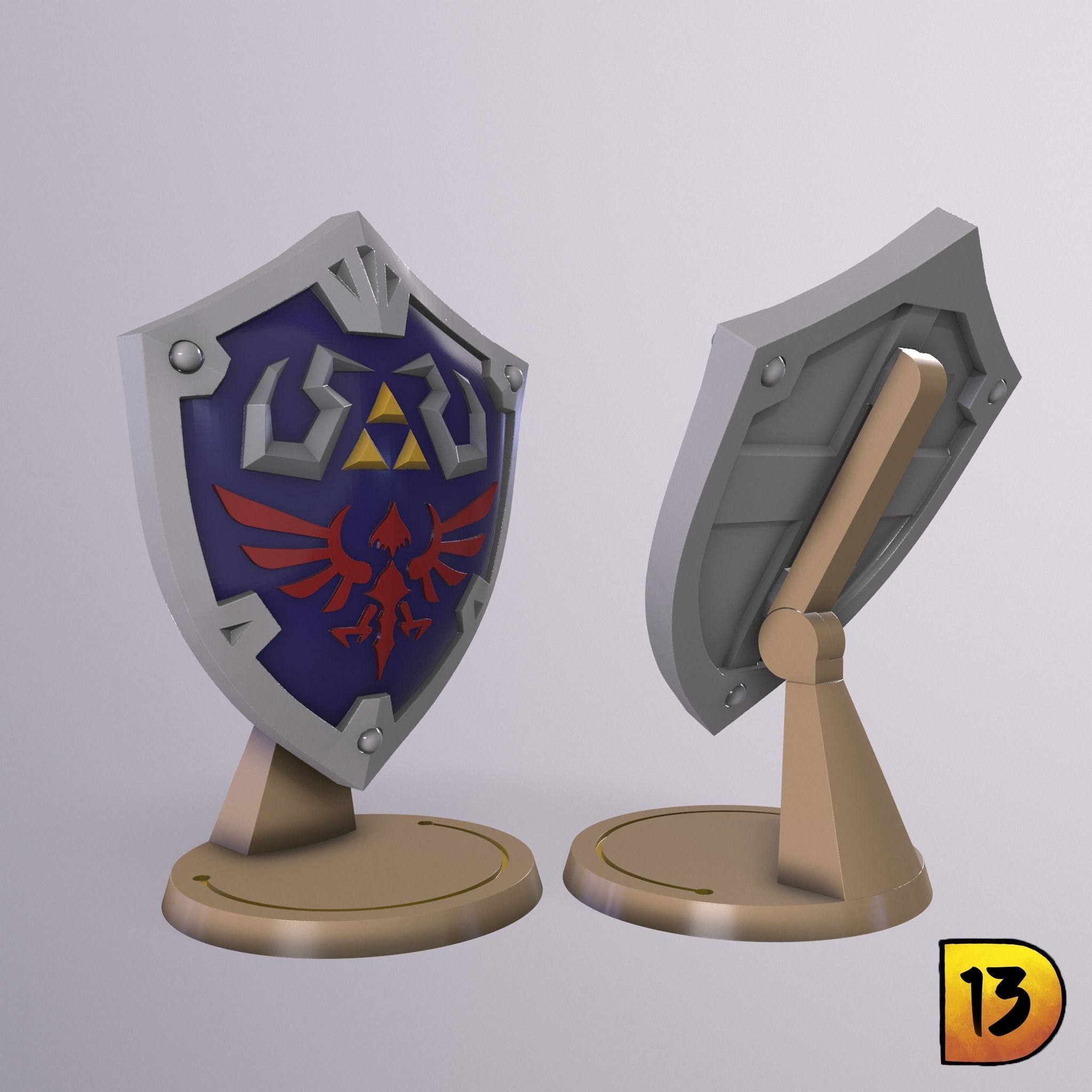 Link Hylian Shield BOTW 3D model 3D printable CGTrader