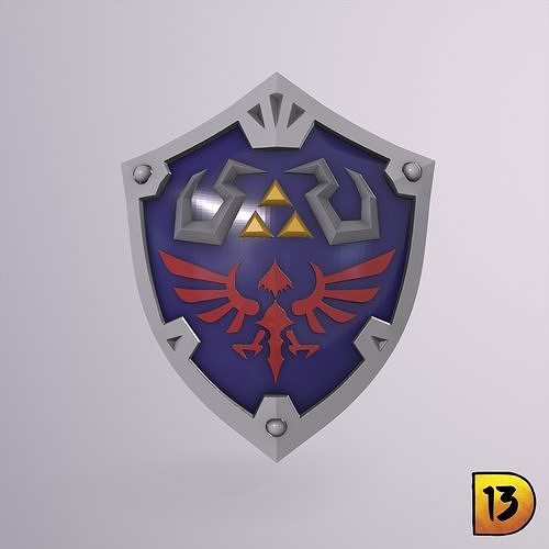 Link Hylian Shield BOTW 3D model 3D printable CGTrader