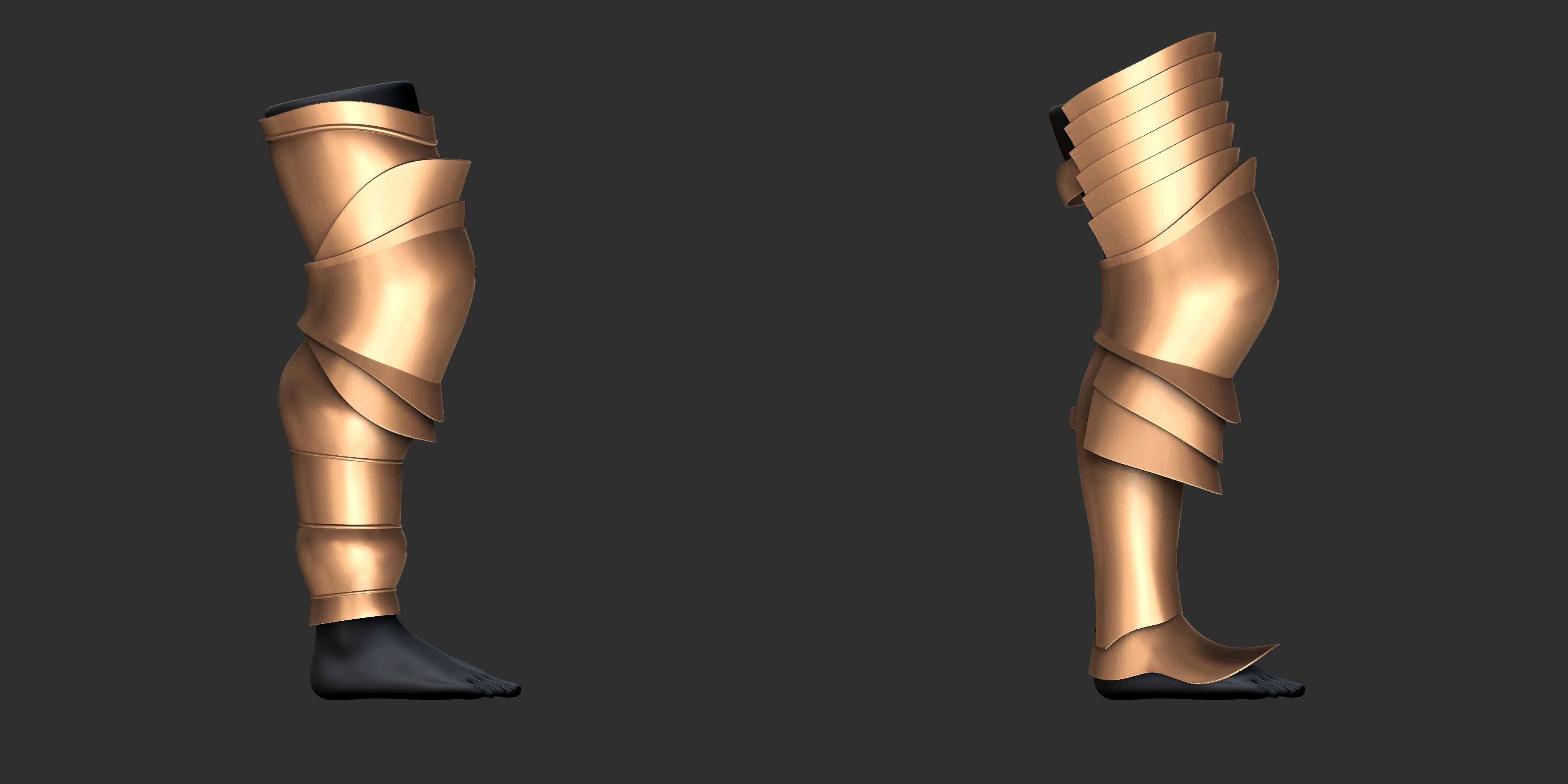 3D model 50 Leg Armor Pack Highpoly and Lowpoly With UVs VR / AR / low ...