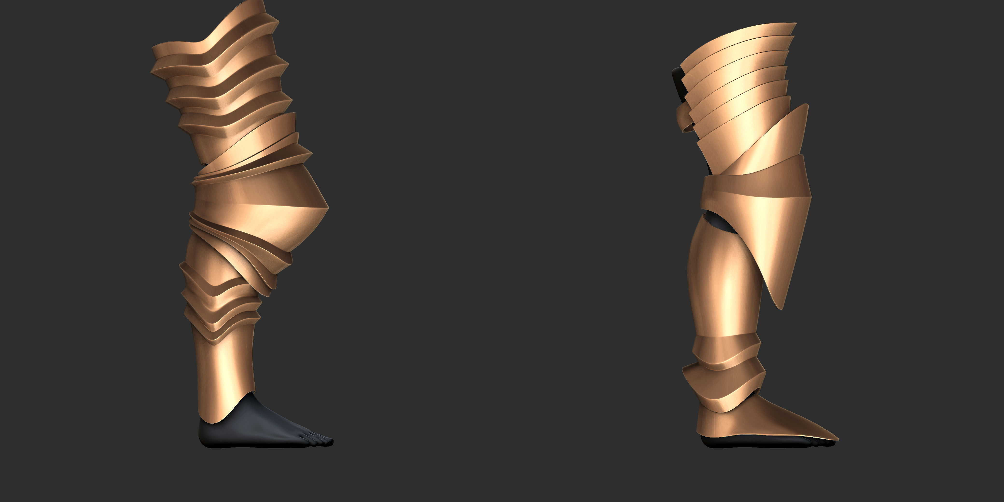 3D model 50 Leg Armor Pack Highpoly and Lowpoly With UVs VR / AR / low ...