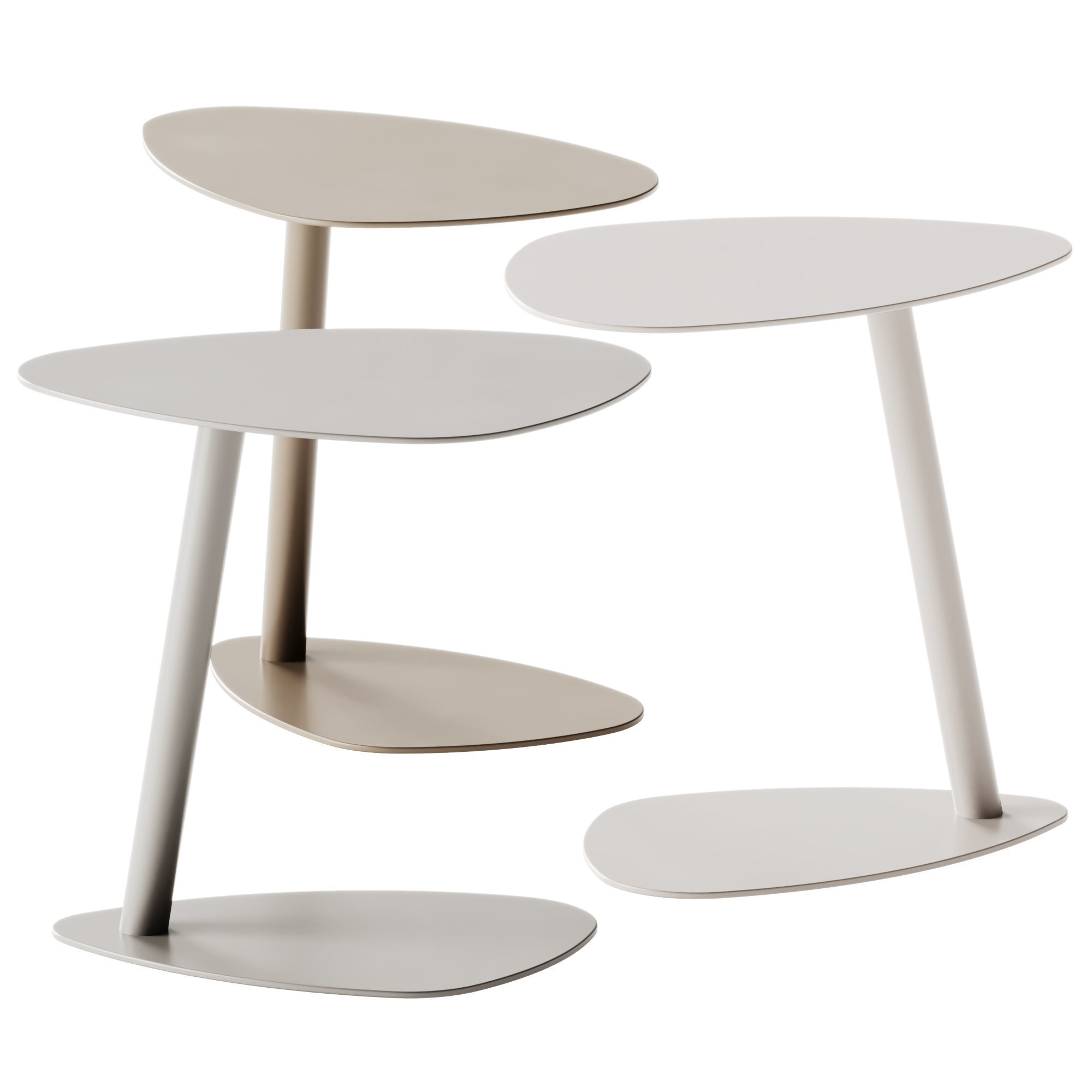 Ethimo SMART Aluminium Garden Side Table 3D model CGTrader