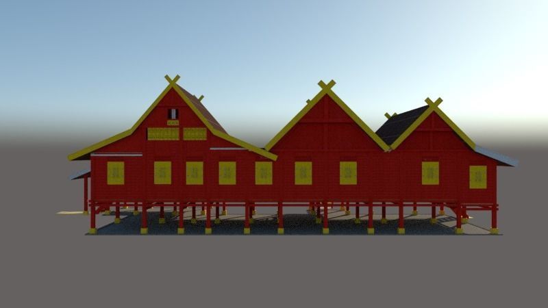 rumah-tradisional-melayu-selangor-darul-ehsan-free-3d-model-3d
