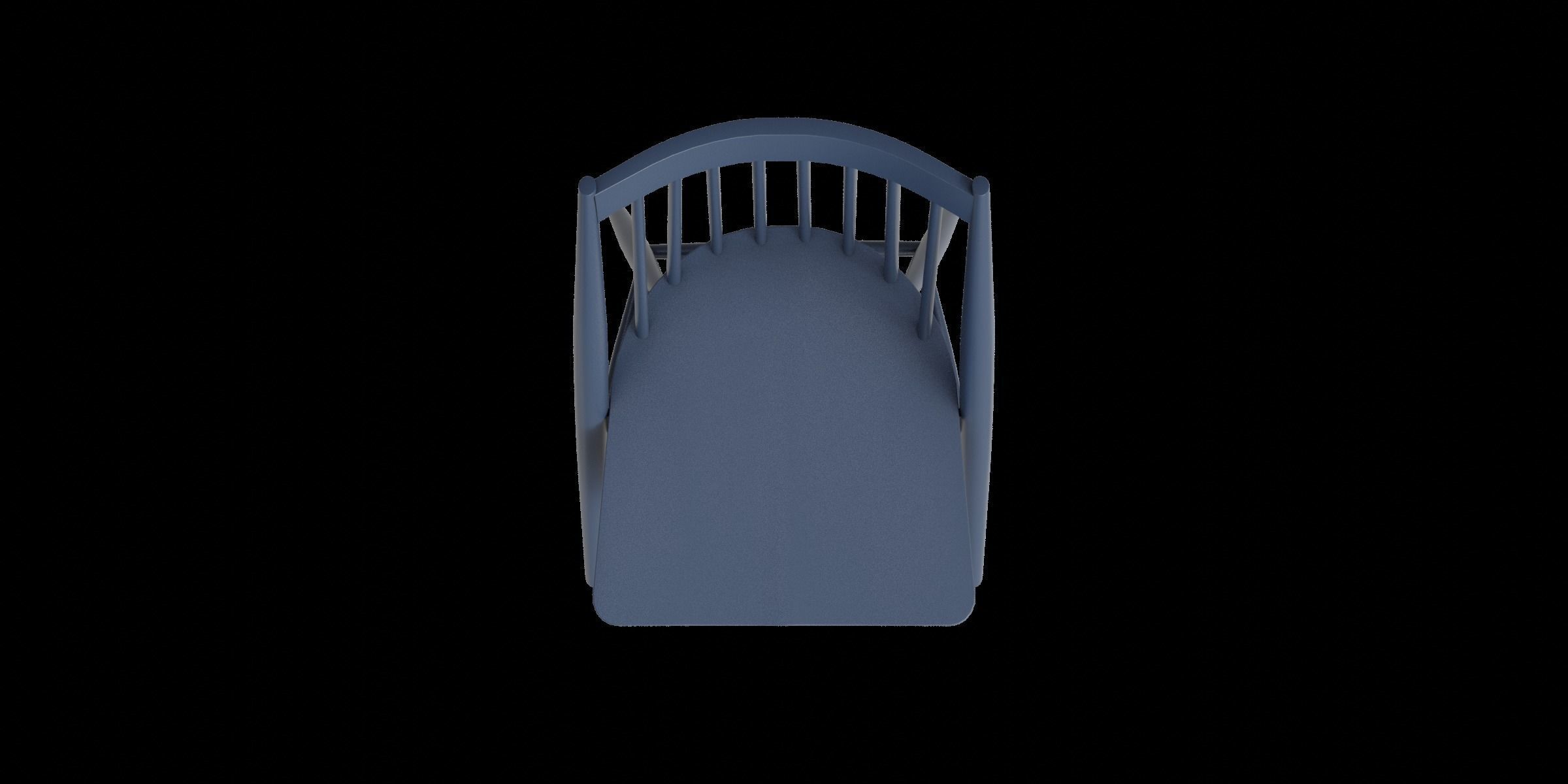 3D model Blue Paint Wooden Chair VR / AR / lowpoly CGTrader