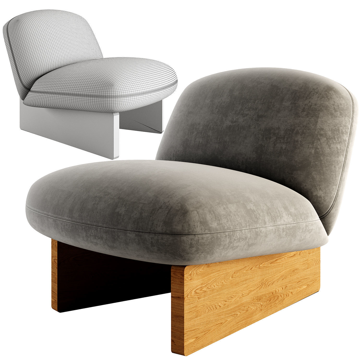 Jardan Ziggy Armchair And Ottoman 3D model CGTrader