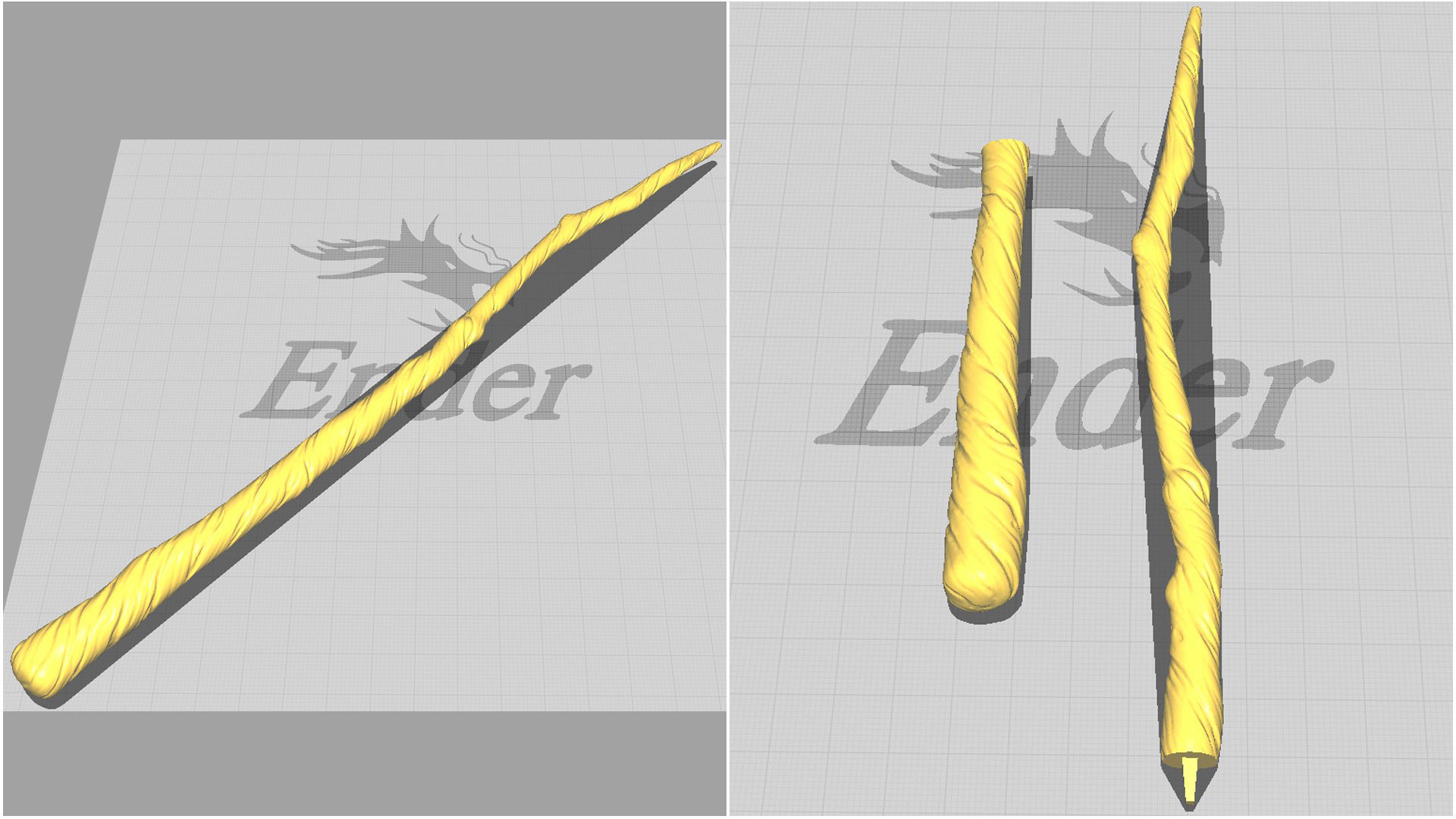 Crooked Spiral wand from Hogwarts Legacy 3D model 3D printable CGTrader