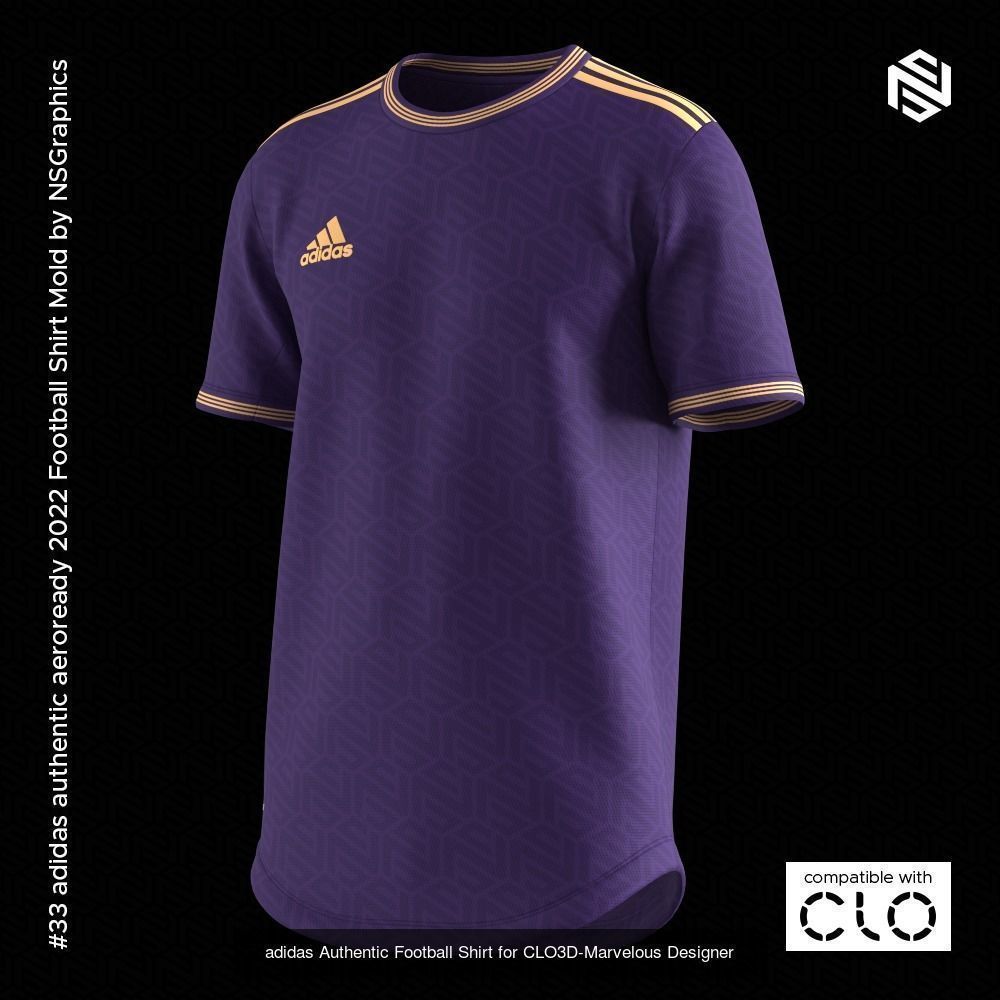 Adidas Football Shirt Templates for CLO3D 3D Model Collection CGTrader