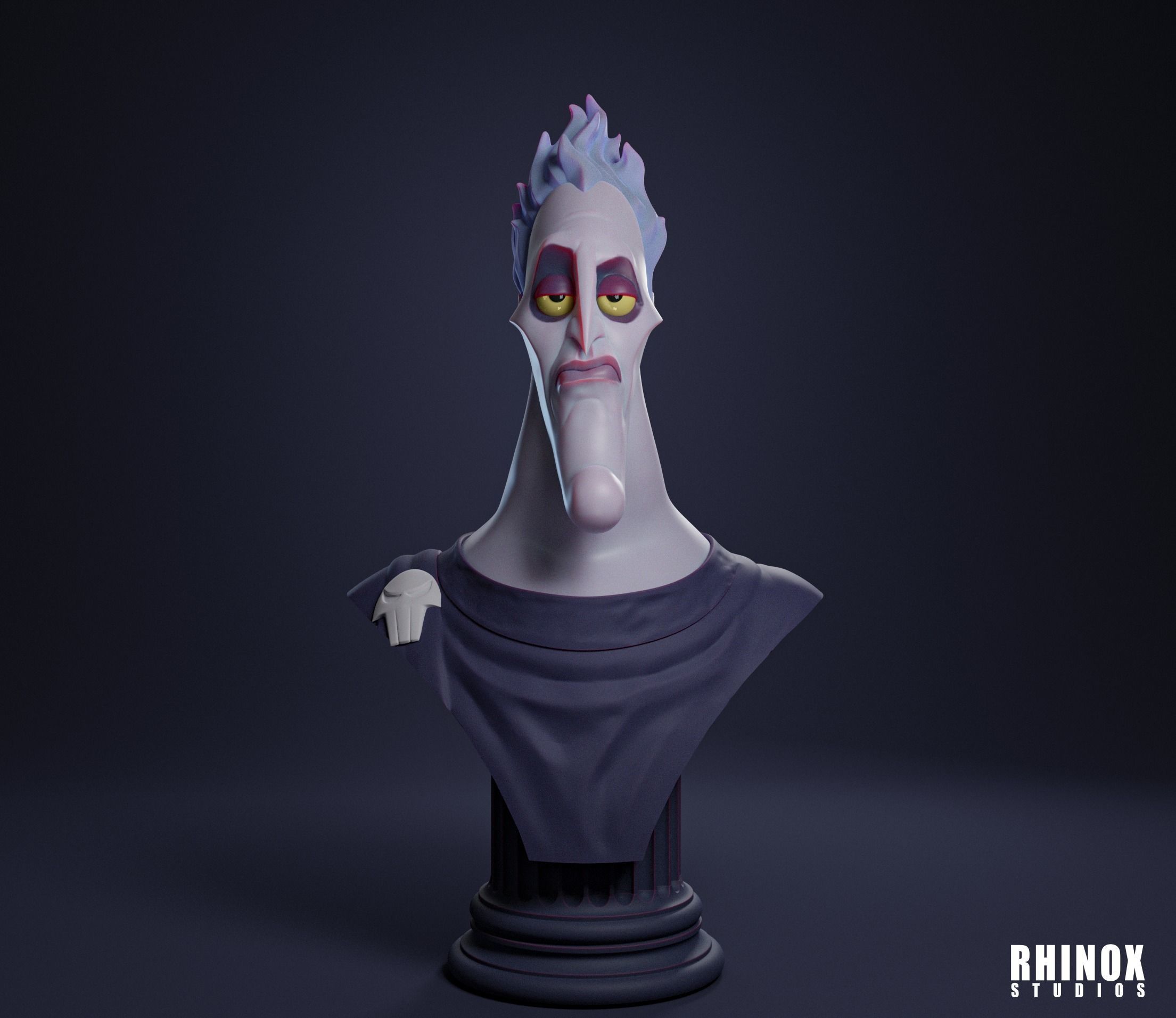 Hades bust STL 3D model 3D printable CGTrader