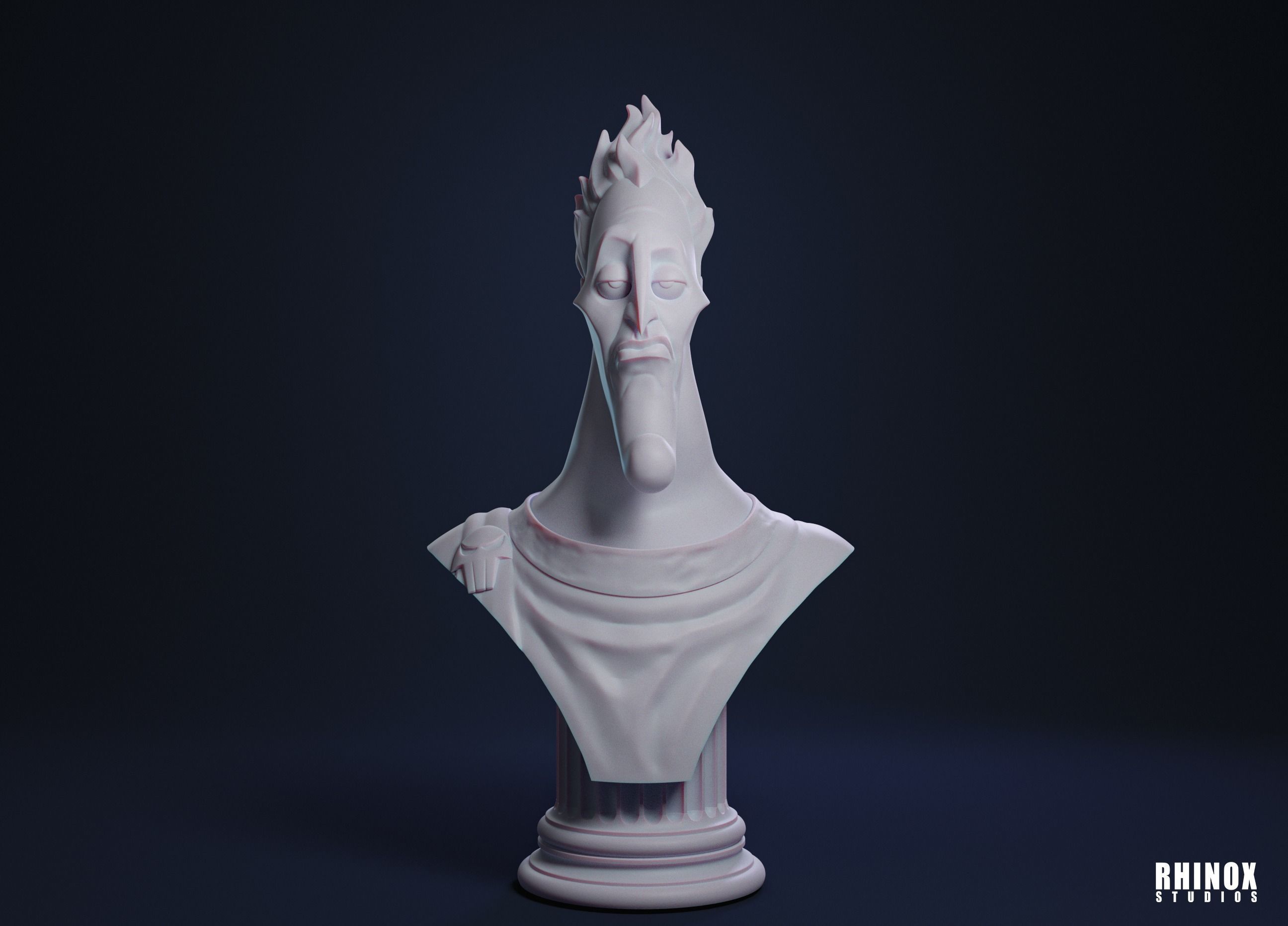 Hades bust STL 3D model 3D printable CGTrader
