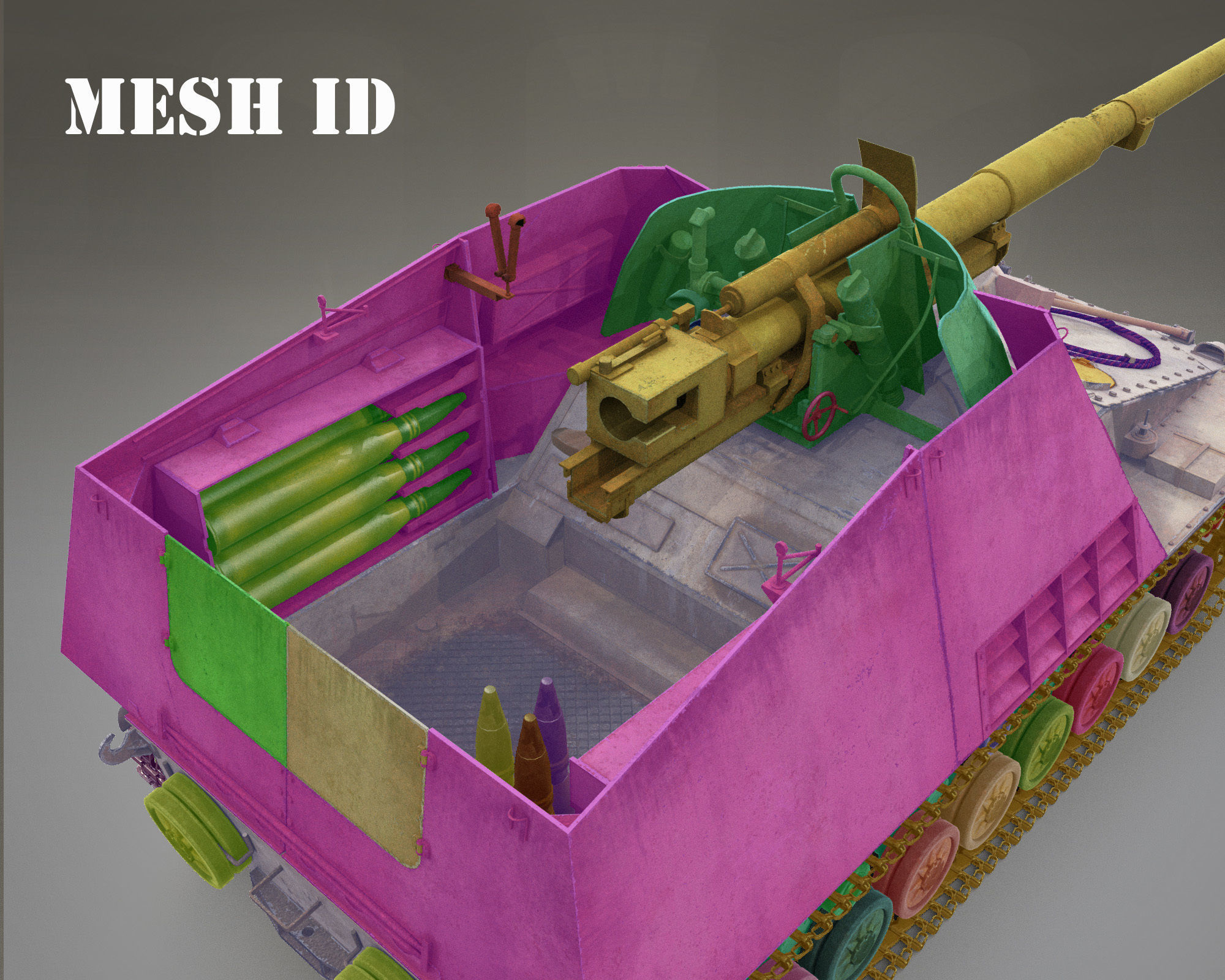 3D model NASHORN Tank Destroyer SdKfz 164 VR / AR / low-poly | CGTrader