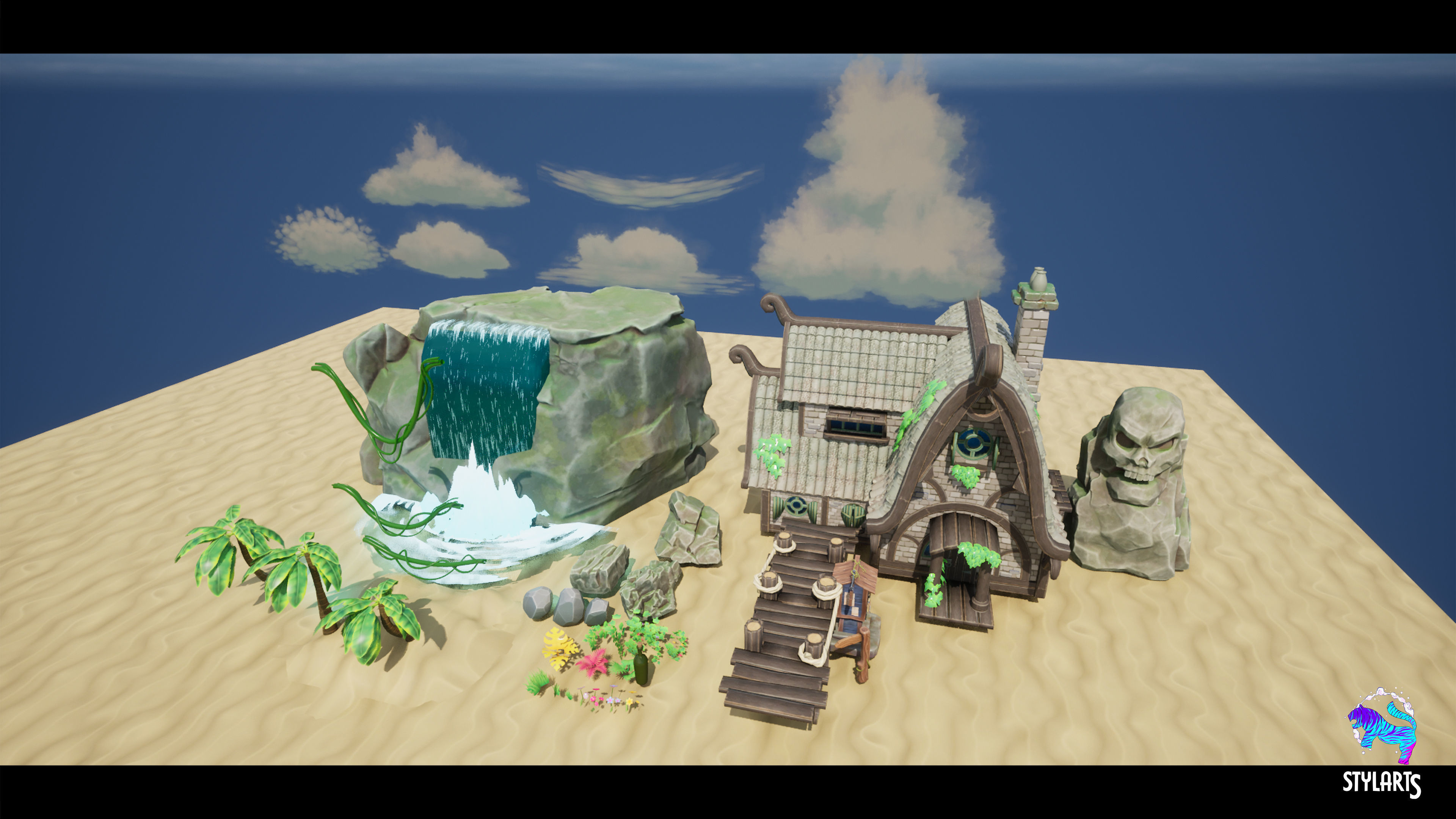 3D model Stylized Pirate Dream Island VR / AR / low-poly | CGTrader