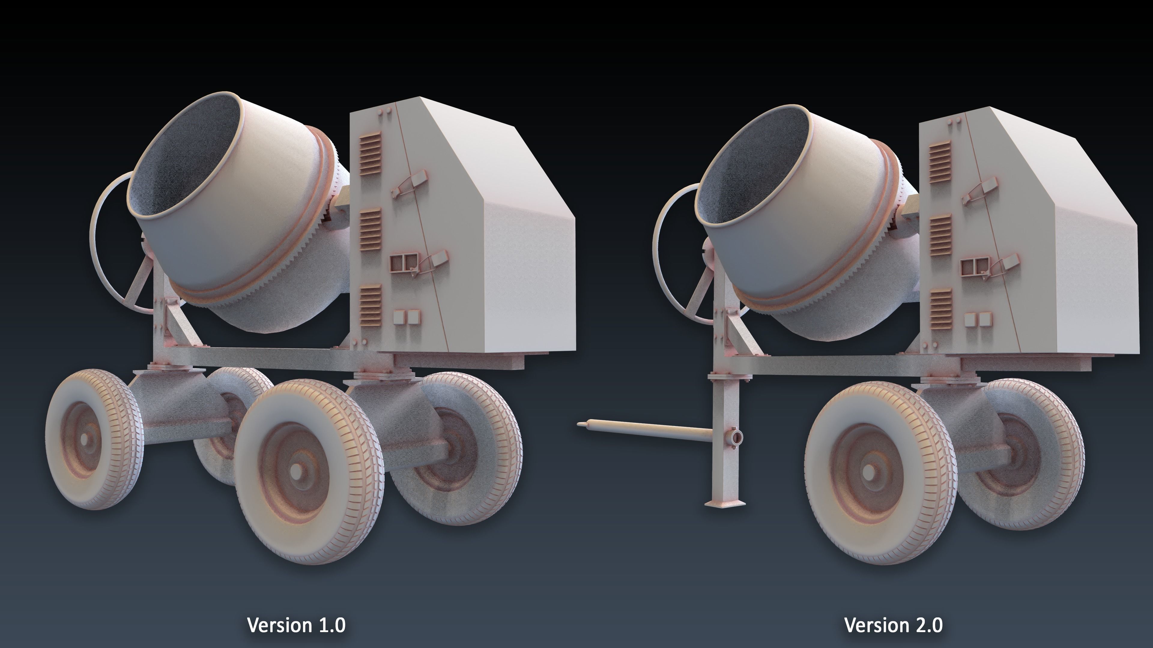 CEMENT MIXER MACHINE 3D MODEL 3D model CGTrader