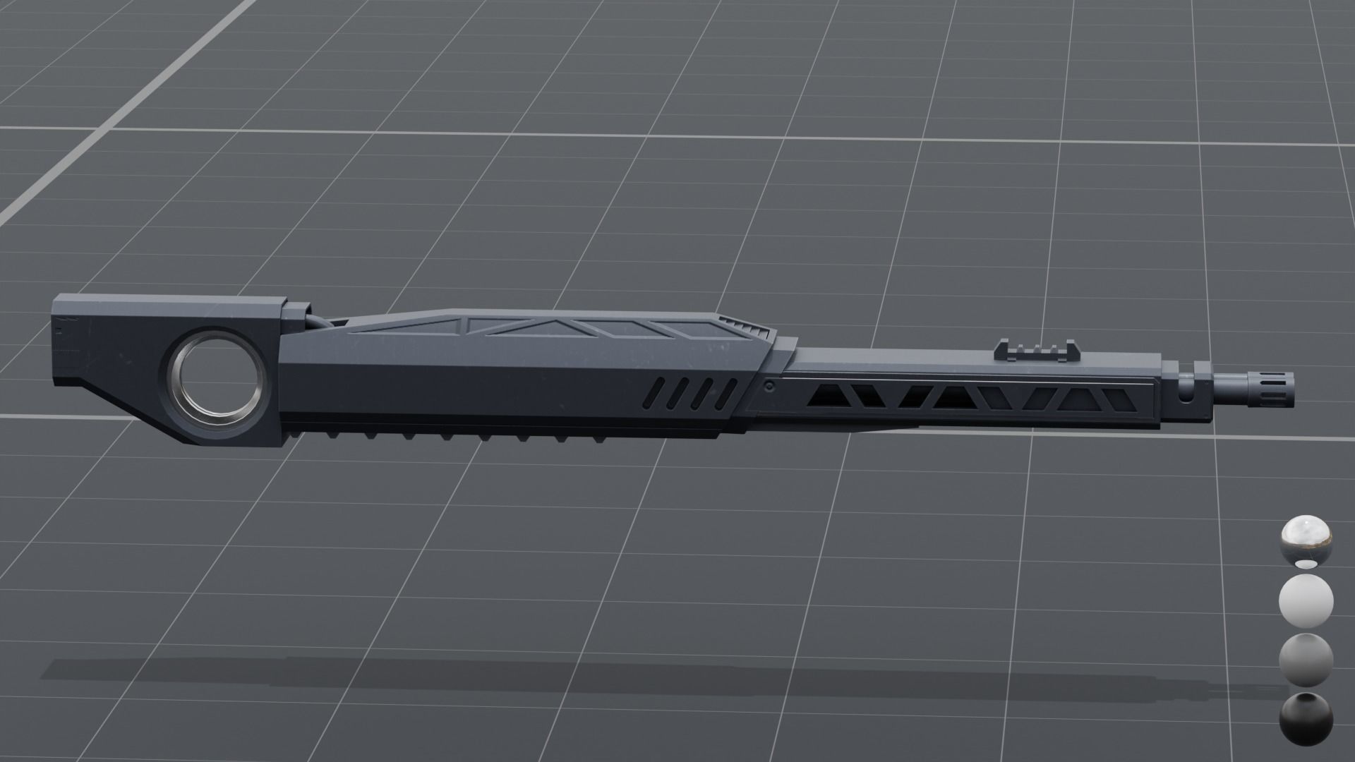 3D model Twin barrel sci-fi auto cannon VR / AR / low-poly | CGTrader