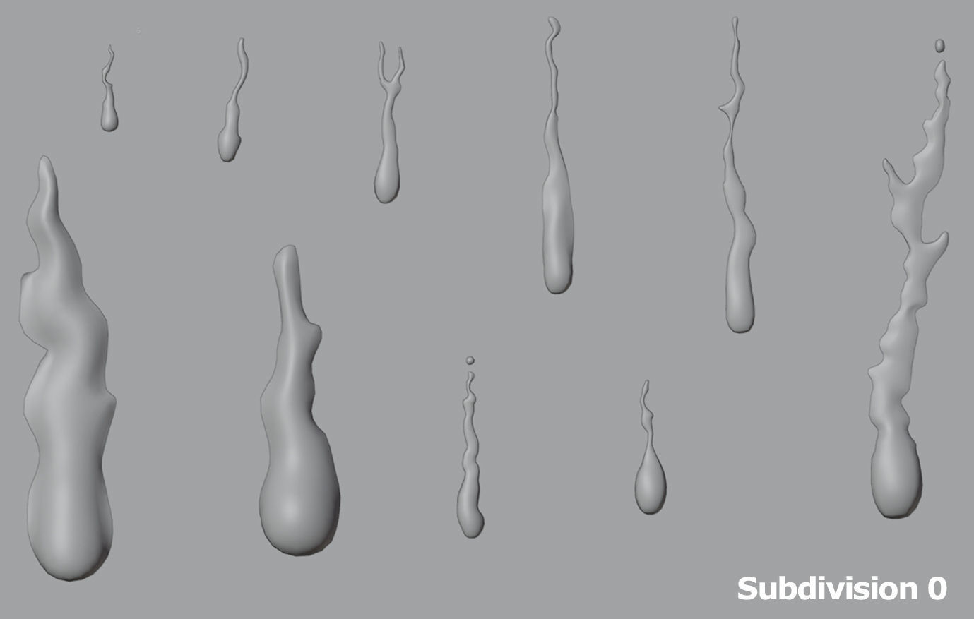 10 Water Drop 3D model - Set of Water Droplets 3D model 3D model | CGTrader