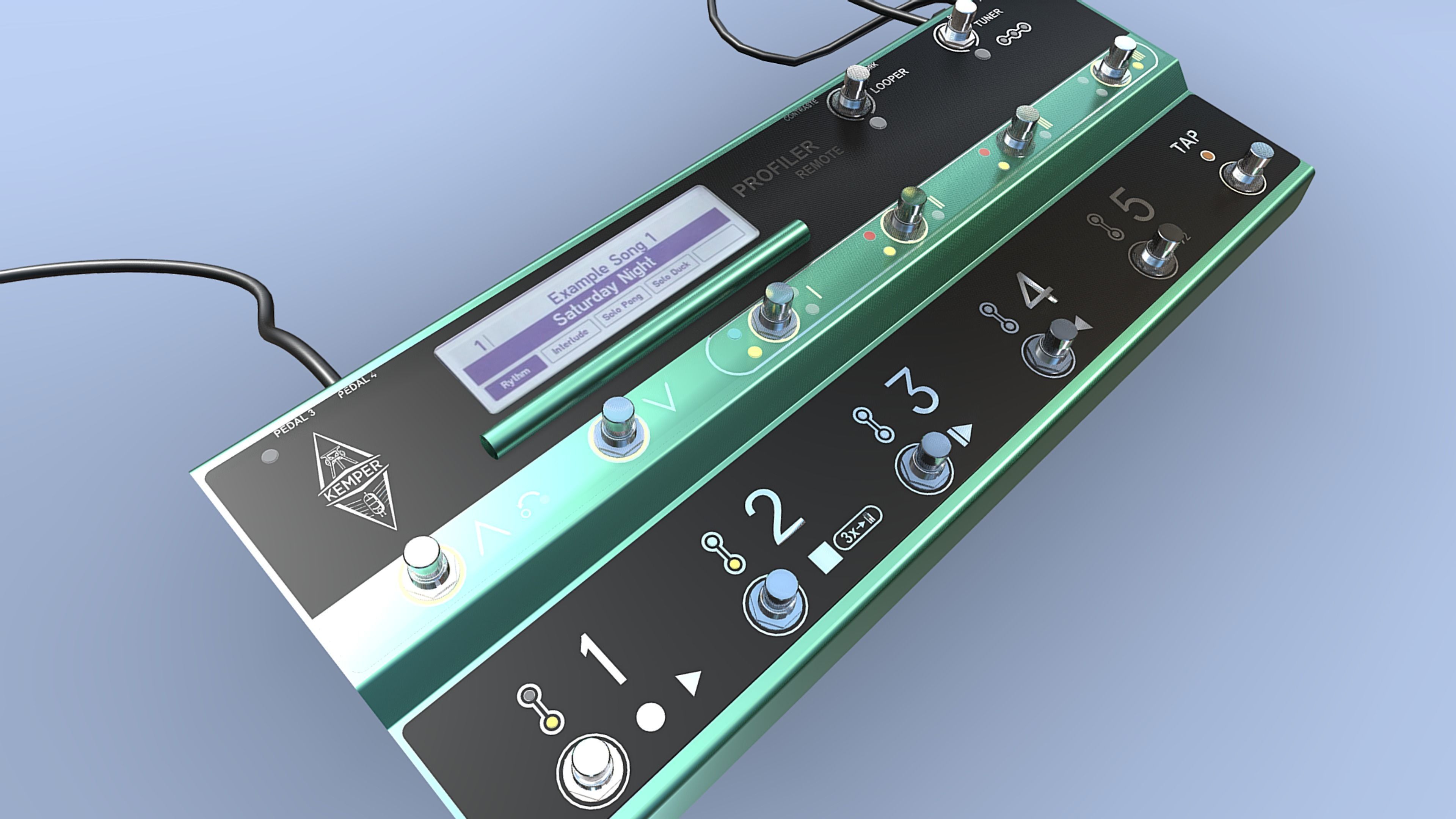 BASS RIG KEMPERGALLIEN KRUEGERSHURE SM57 free 3D model CGTrader