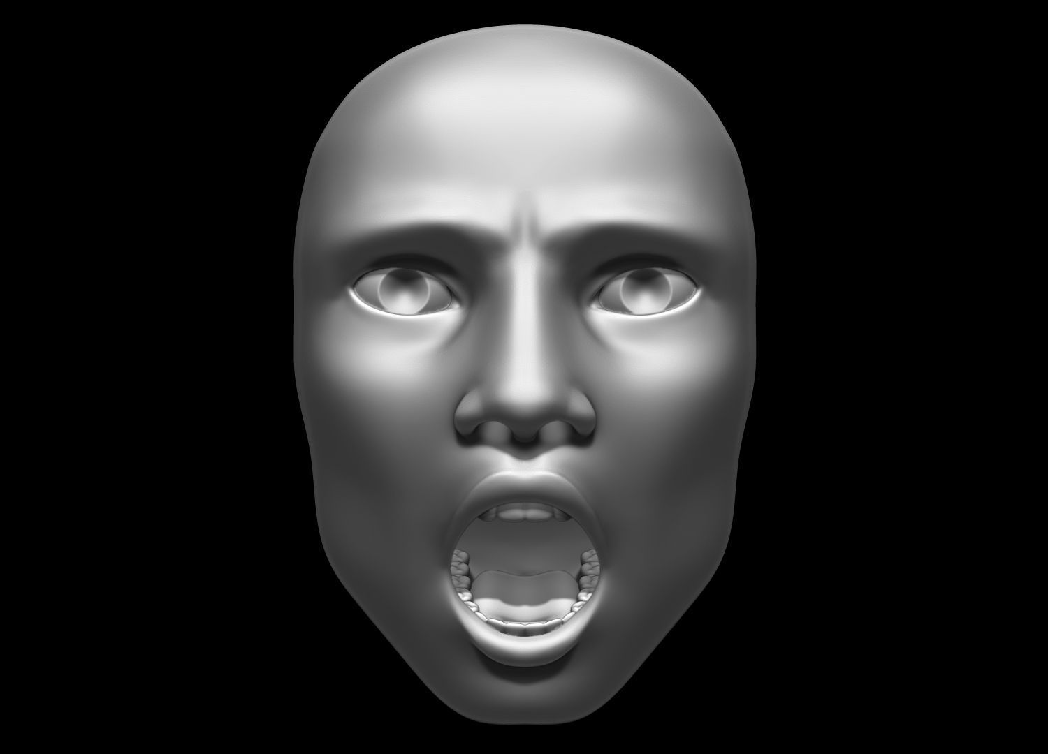 Face Wall Art 3D model 3D printable CGTrader