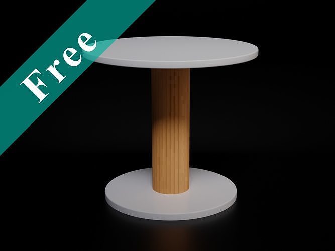 Mid-century Modern Round Table free 3D model | CGTrader