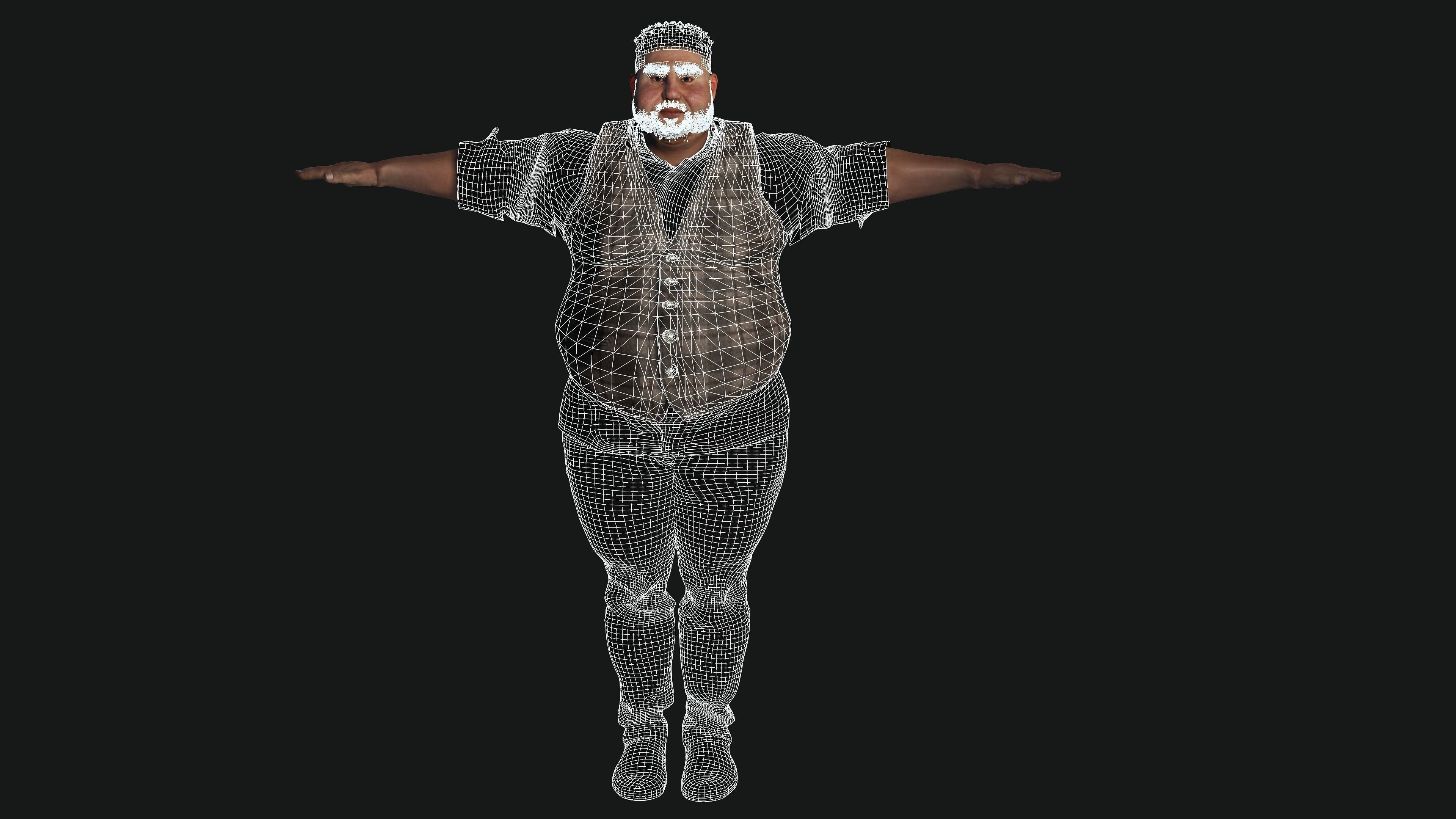 3D model AAA 3D REALISTIC FAT MALE BUSINESSMAN 3-RIG GAME READY ...