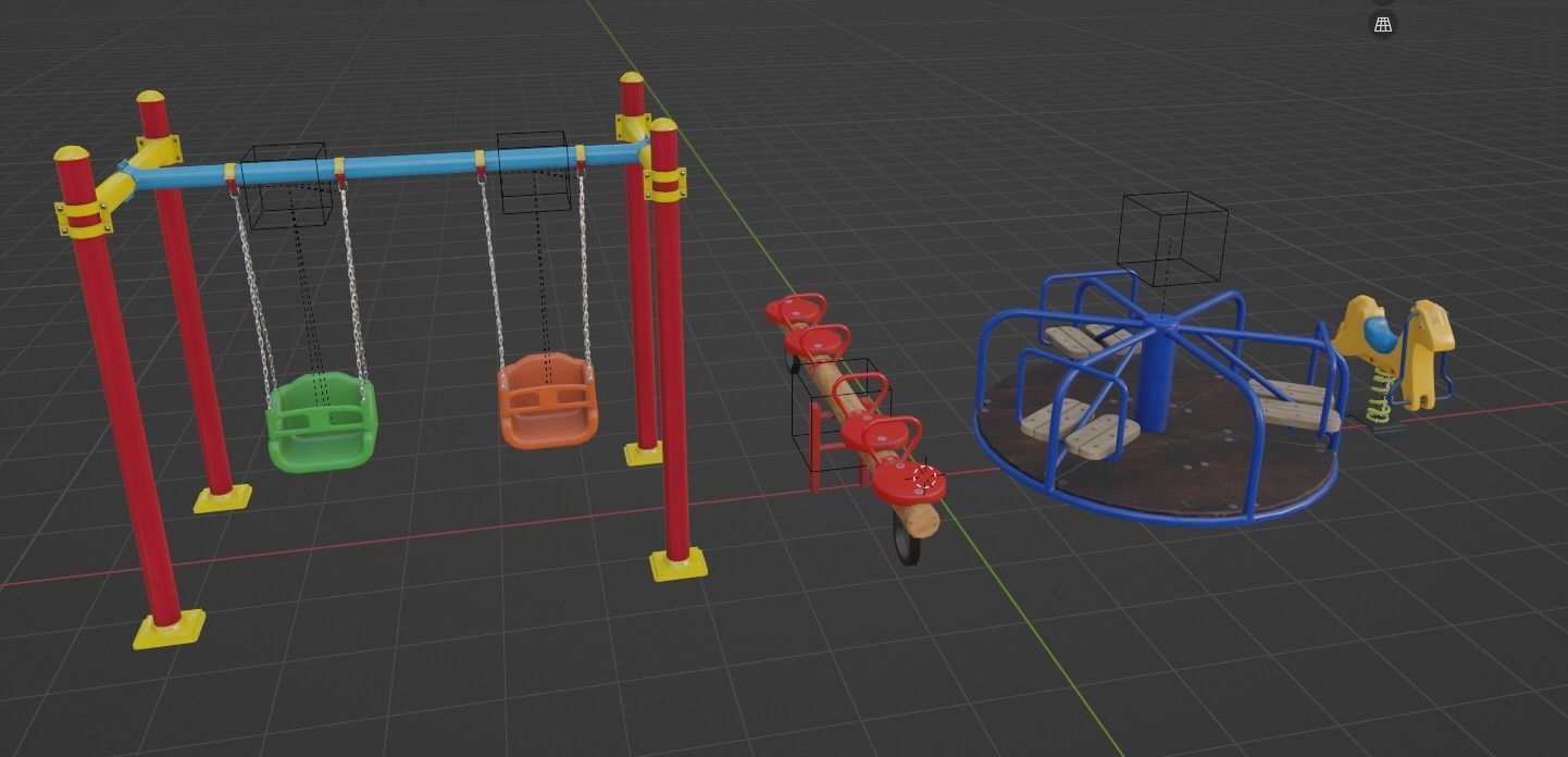 3D model Children Park Toy Set VR / AR / lowpoly CGTrader