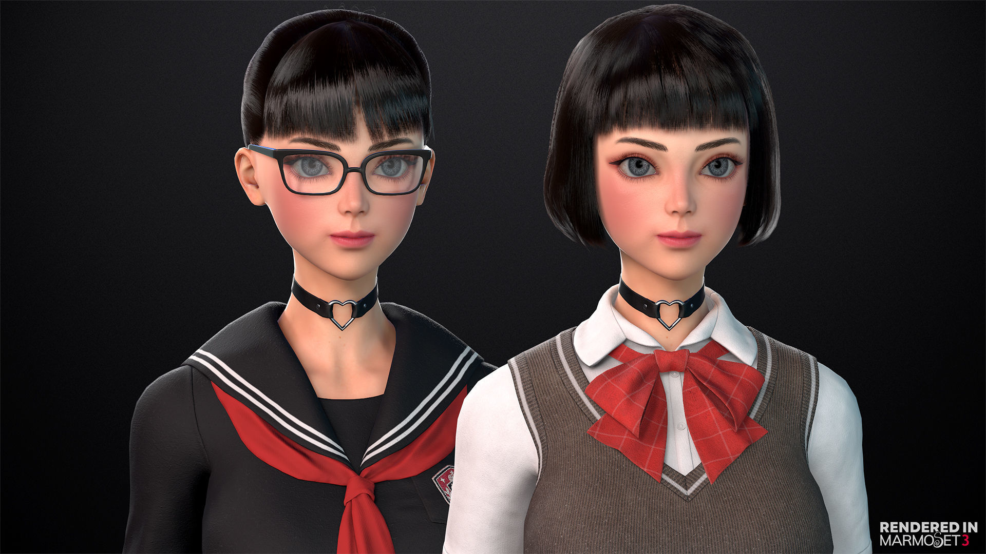 3D model Millie and Alex Pack 1 VR / AR / low-poly | CGTrader