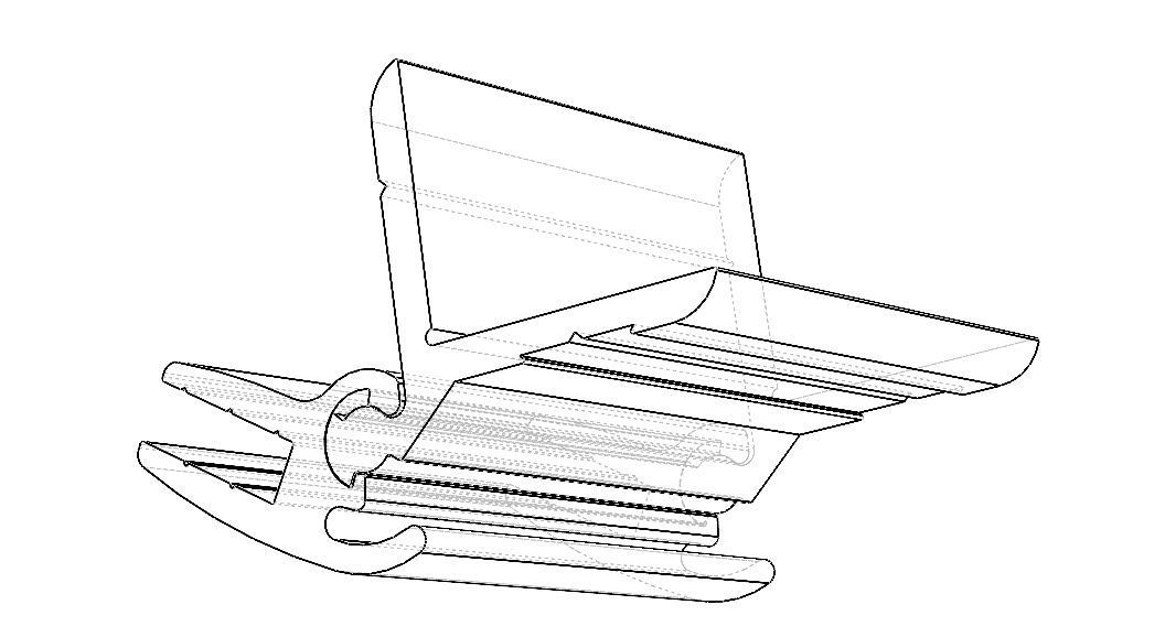 3D model Aluminum Snap Fit Hinge VR / AR / lowpoly CGTrader