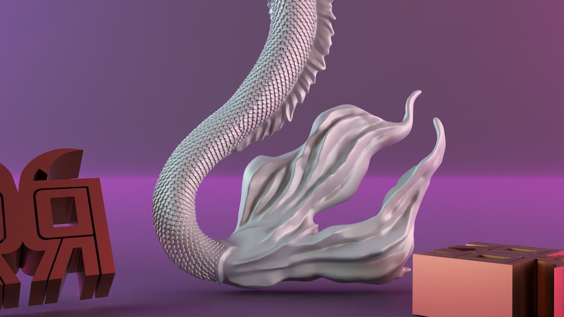 Mermaid statue 3D model 3D printable CGTrader