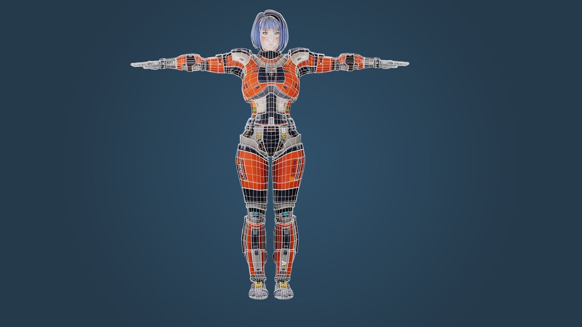 3D model Sci-Fi Girl Low-poly VR / AR / low-poly | CGTrader