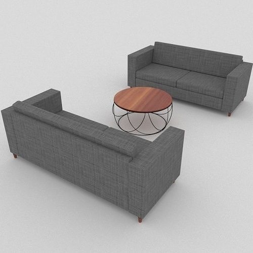 3D model Couch and coffee table VR / AR / lowpoly CGTrader