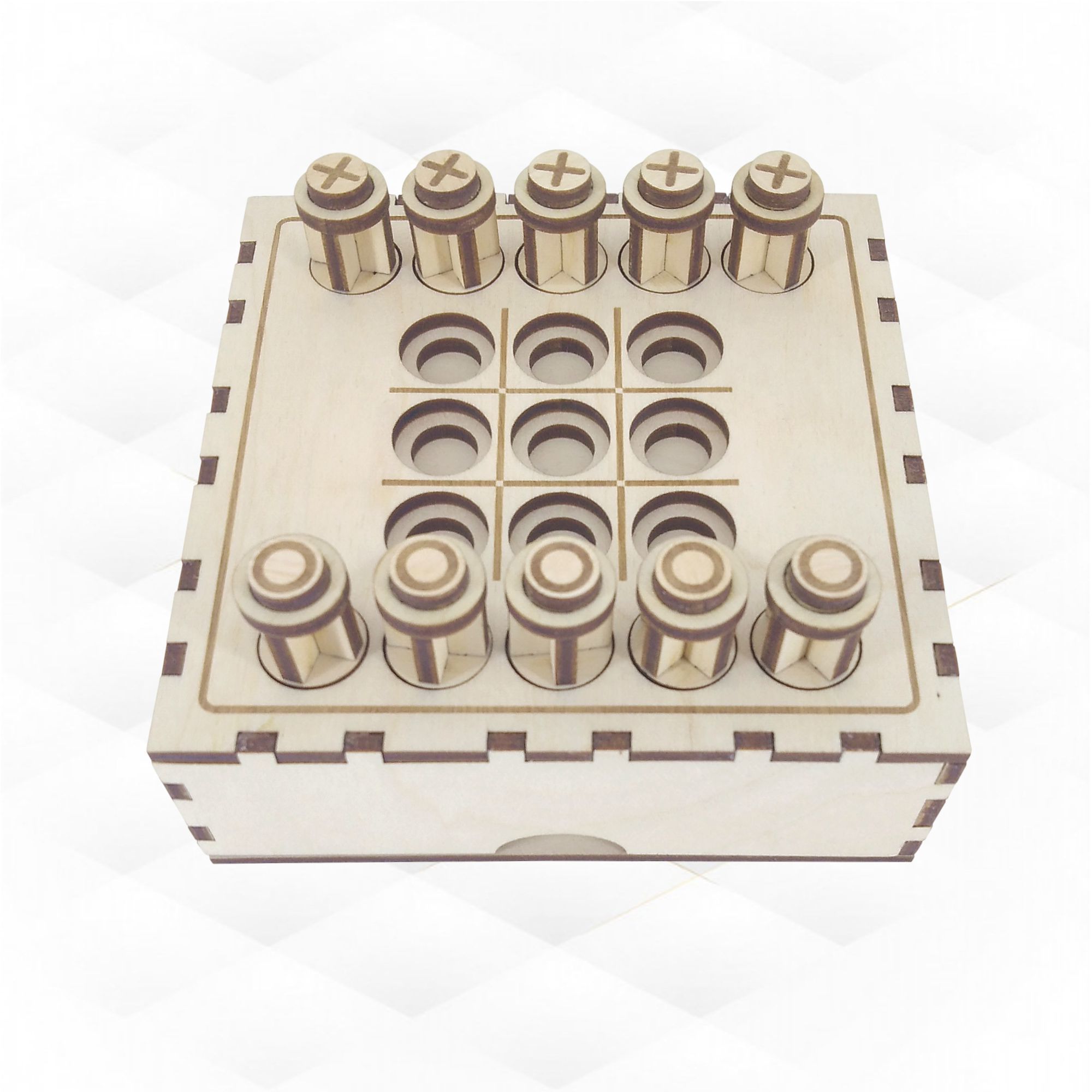 Tic Tac Toe svg dxf design laser cutting 3D model 3D printable | CGTrader