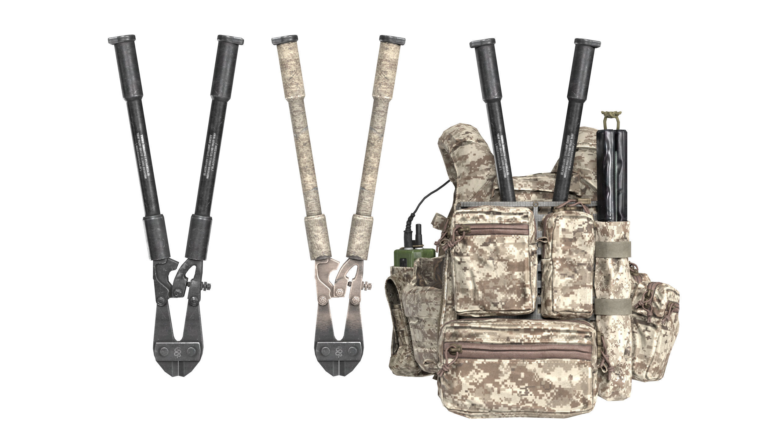 3D model LBT 6094 PLATE CARRIER BUNDLE VR / AR / lowpoly CGTrader