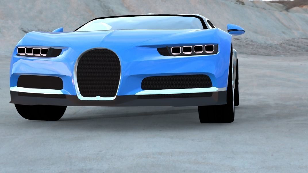 Bugatti Chiron High Detailed V2 3D model 3D printable | CGTrader