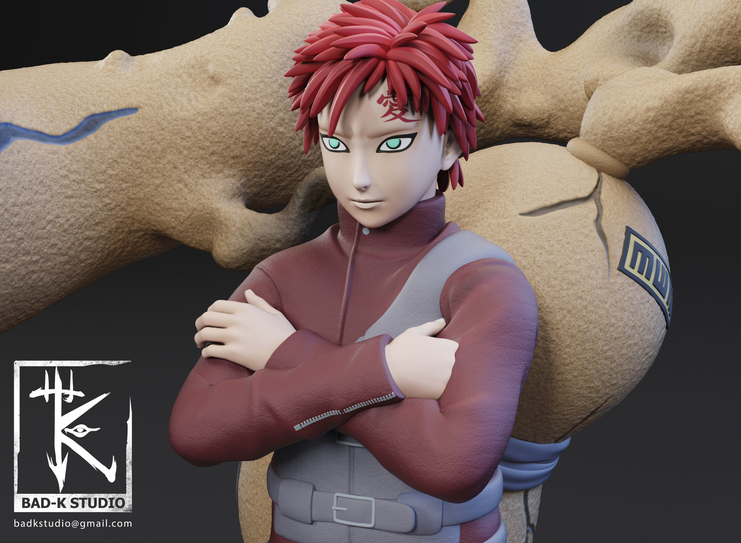 Gaara - Naruto - 3D printing model 3D model 3D printable | CGTrader