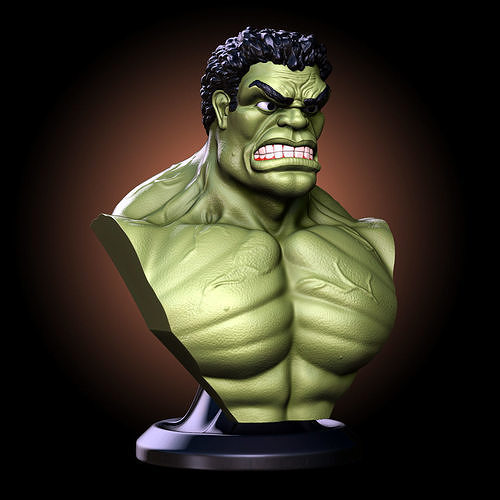 HULK BUST 3D model 3D printable | CGTrader