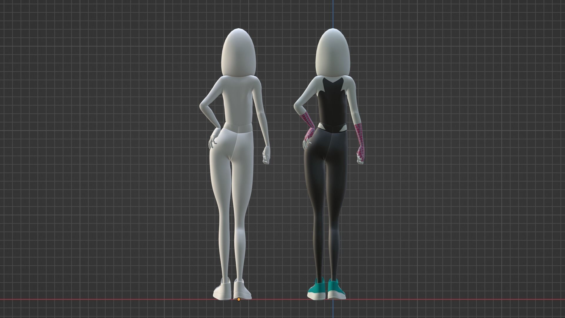 Spiderverse Models Spider Gwen SpiderMan Across the Spider Verse 3D model rigged | CGTrader