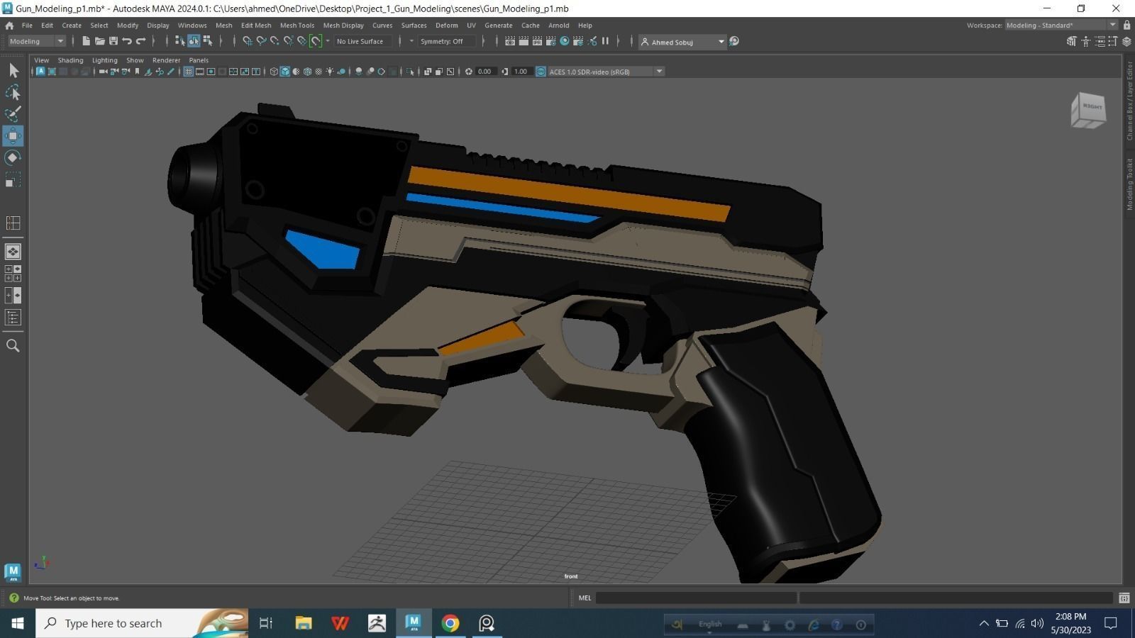 Hard Surface Gun Model free 3D model CGTrader