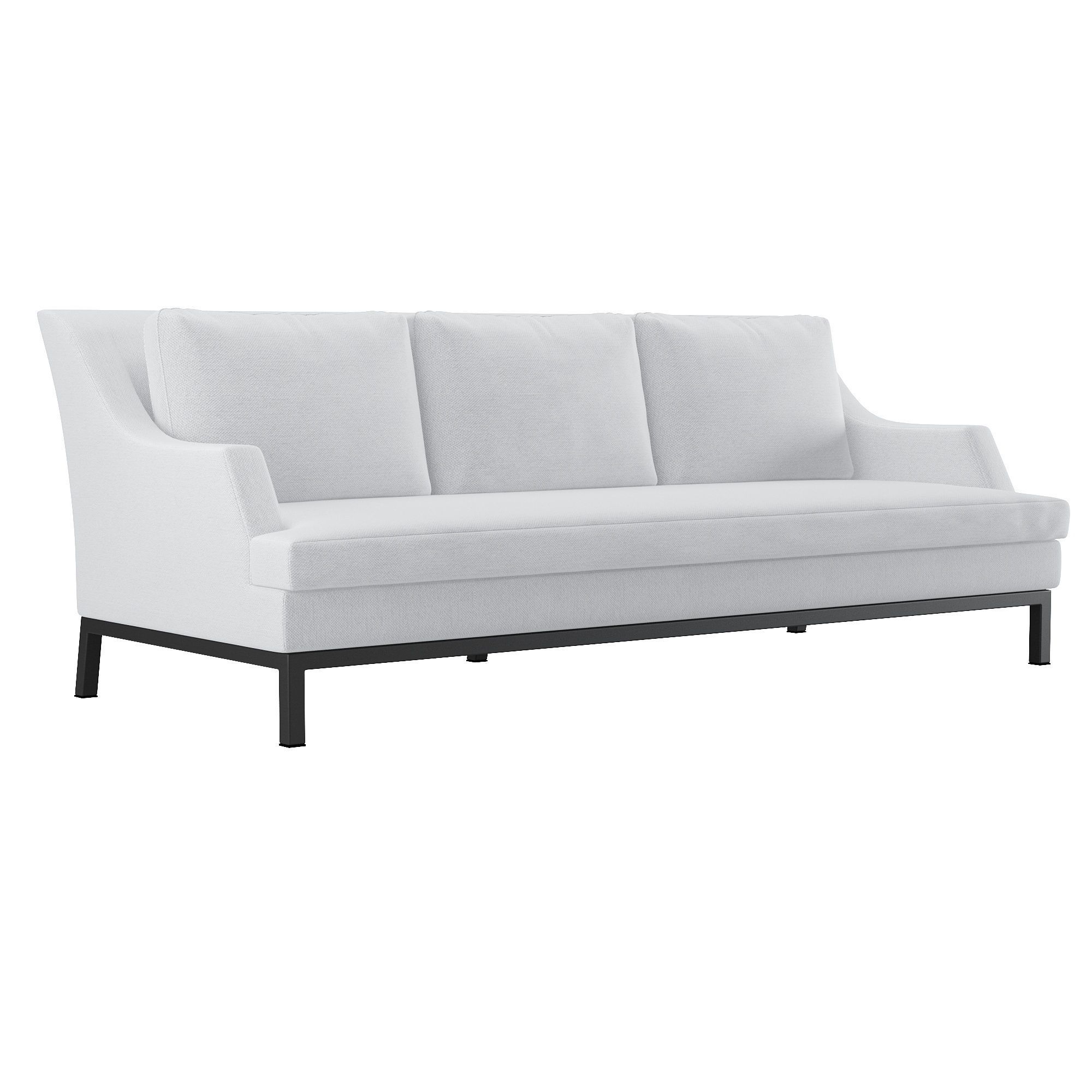 Eli Modern Classic White Upholstered Outdoor Sofa 3D model CGTrader