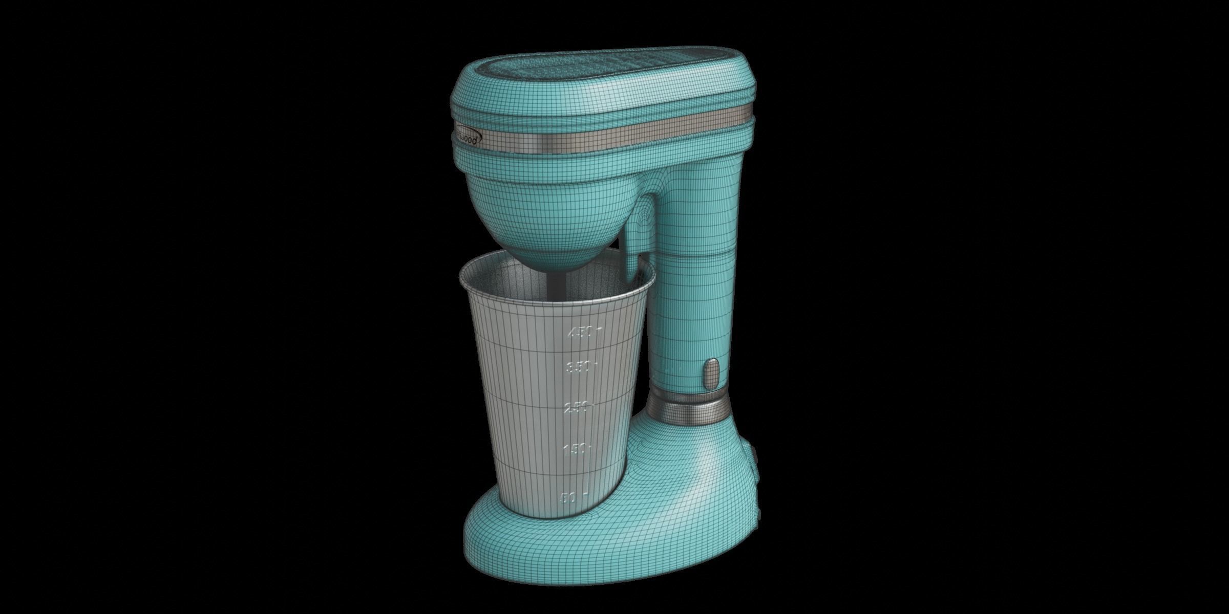Blue Milkshake Maker 3D model CGTrader