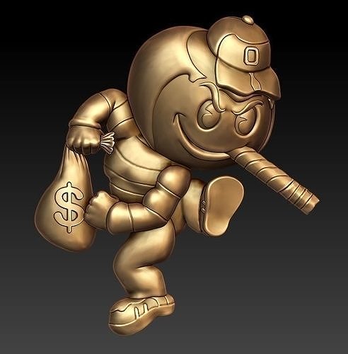 Brutus Buckeye pendant 3D model 3D printable | CGTrader