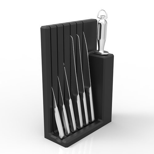 KITCHEN KNIFE HOLDER 3D model 3D printable CGTrader
