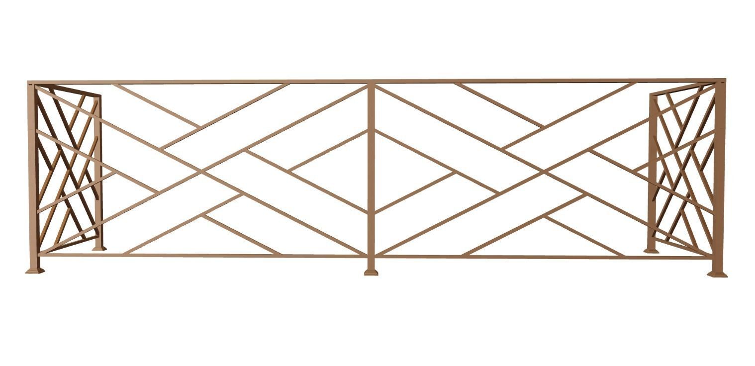 Iron balcony railing 3D model 3D model | CGTrader