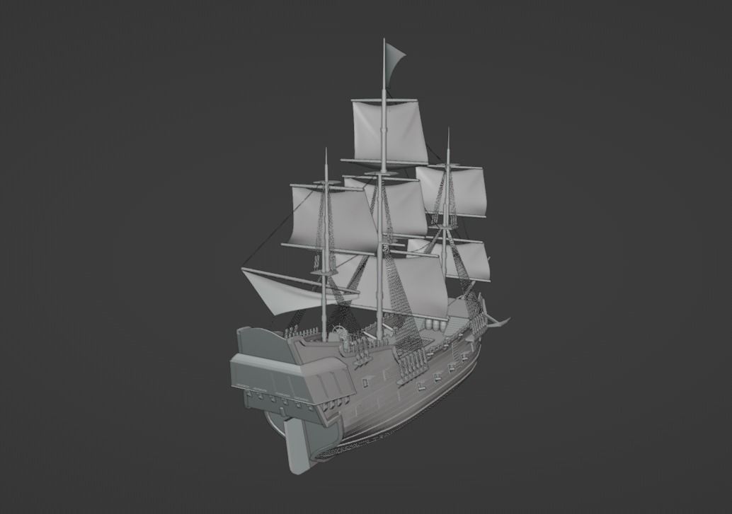 Fully 3D Printable Pirate Ship 3D model 3D printable | CGTrader